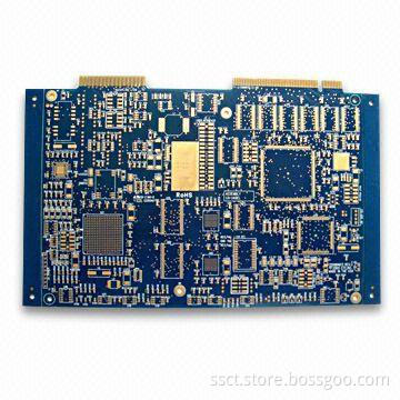 Multilayer PCBs with 6L, ENIG Plus Gold Plating Surface Finishing, Trace Width Space 4mil/4mil